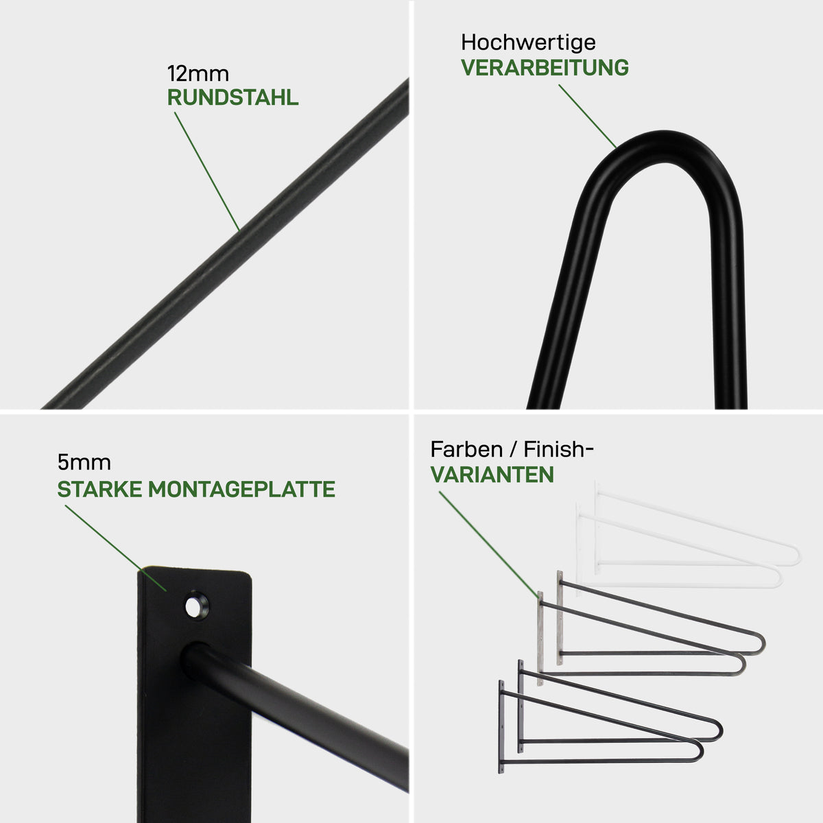 2er Set Tischhalterung HAIRPIN